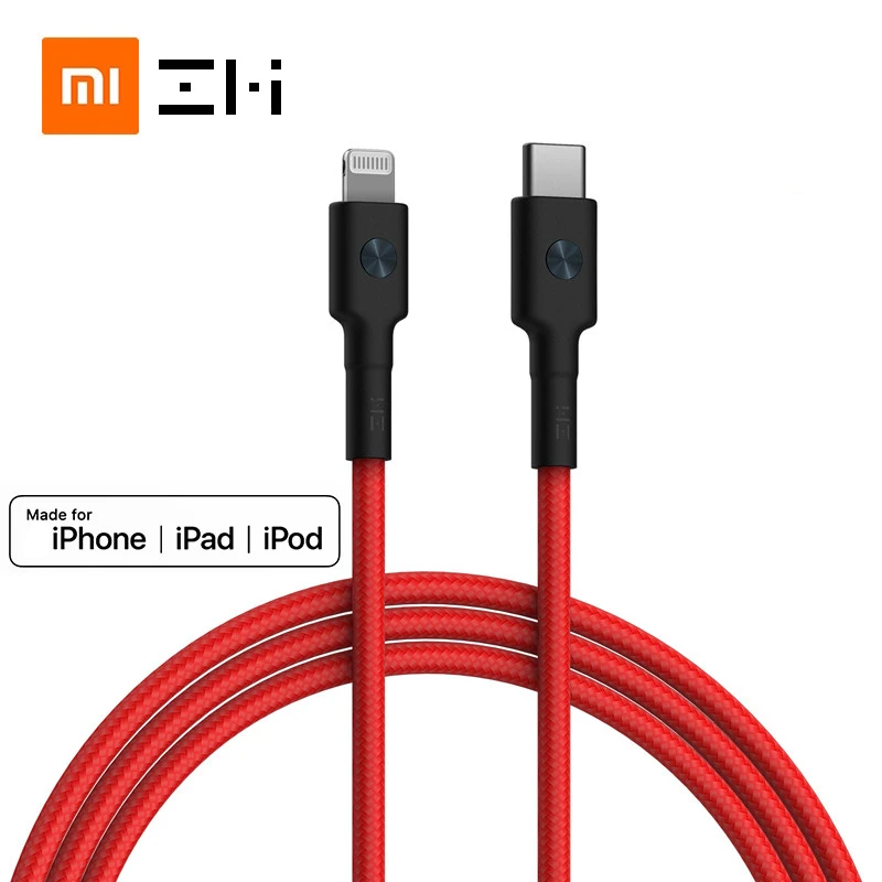 Оригинальный зарядный кабель mfi usb type c с разъемом lightning для iPhone xs max xr 8 7 6s plus apple ipad
