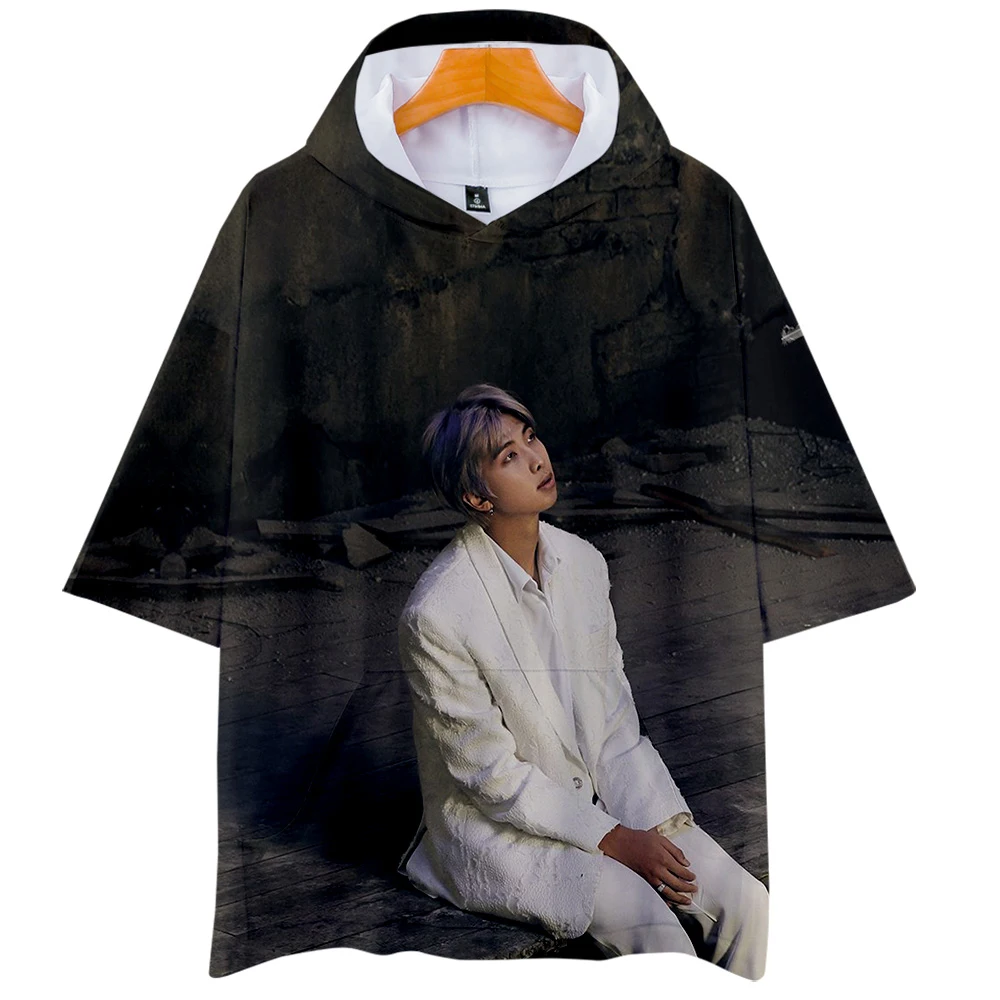 

Korean Fashion 3D Kpop Map of The Soul Hoodie Shirts Men/women Short Sleeve Loose Streetwear Hoodie Tops Pullovers K-pop Clothes