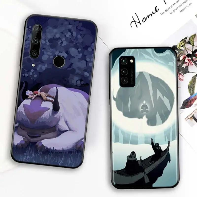 

Bright Black Cover Avatar The Last Airbender for Huawei Honor 30 20S 20 10i 9S 9A 9C 9X 8X 10 9 Lite 8A 7C 7A Pro Phone Case