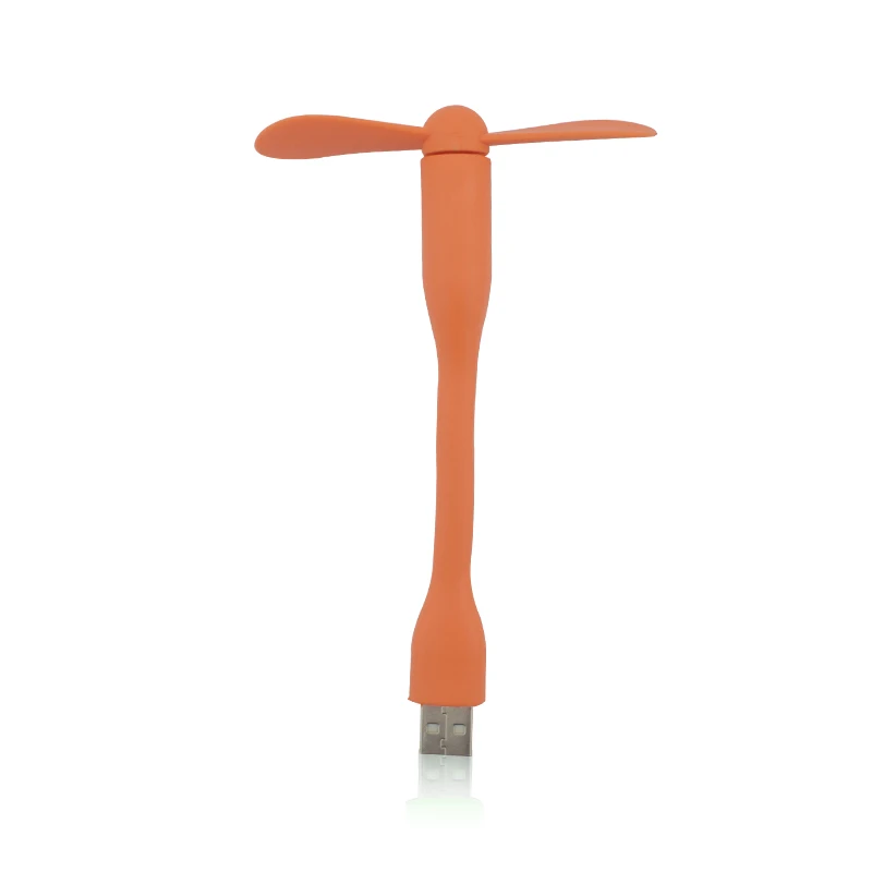 Мини USB вентилятор гибкий Портативный Гибкий съемный вентилятор USB гаджет низкая мощность гаджеты для банка питания для ПК для ноутбука OTG - Цвет: Оранжевый