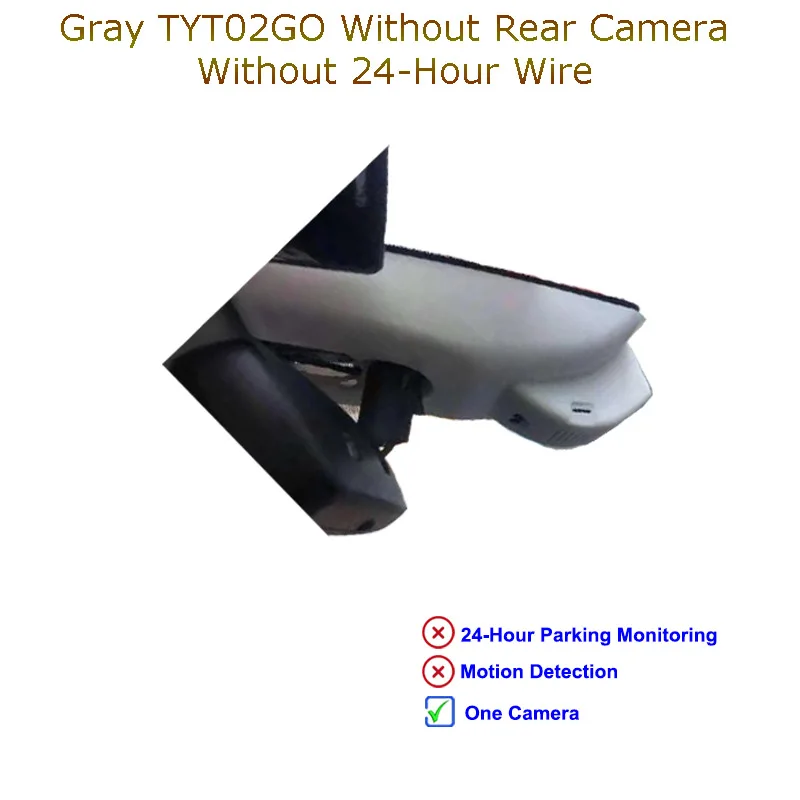Gray One Camera Jabriel 1080P Автомобильный видеорегистратор автомобиля Камера 24 часа видео рекордер двойной lensrear Камера для Toyota rav4 Camry Yaris Corolla Avensis t25 - Название цвета: Gray One Camera