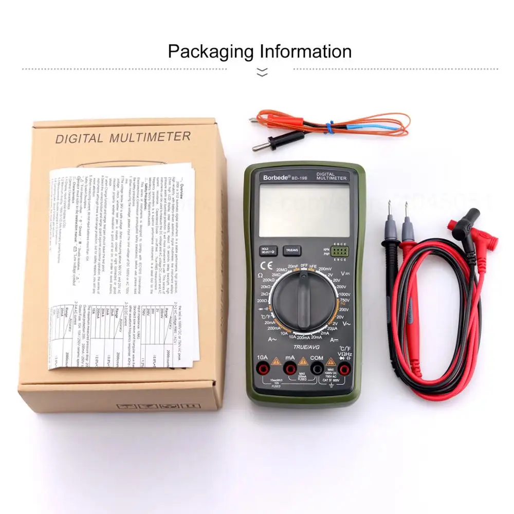 Цифровой прецизионный мультиметр Borbede измеряет текущую фотографию|Мультиметры| |
