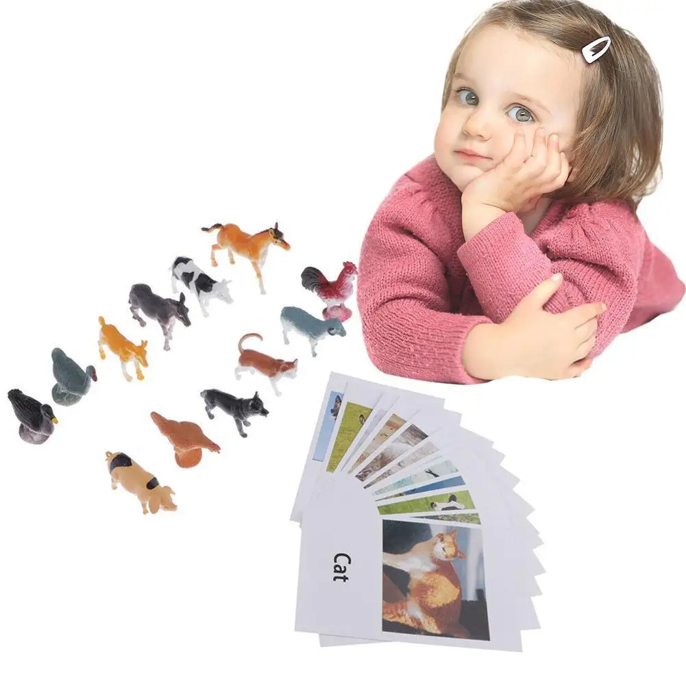 

Модель Монтессори с животными, английские слова, совпадающие карты, познавательные обучающие Английские Детские Обучающие пособия с живот...