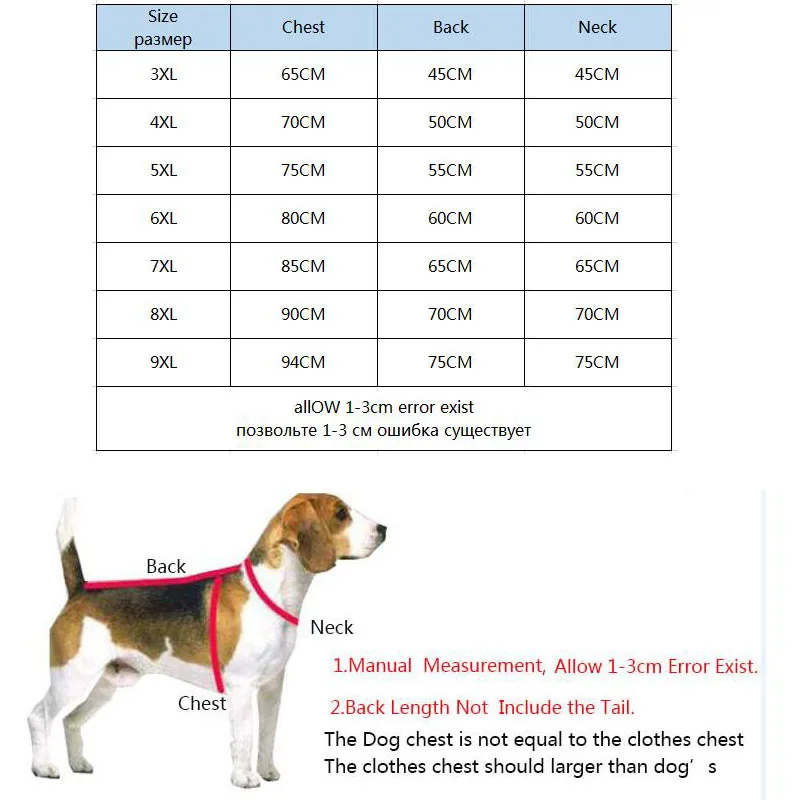 5 цветов зимняя одежда для собак теплое пальто жилет больших золотистый Лабрадор