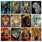 GATYZTORY алмазная живопись леопардовая полноразмерная картина с животными наборы для вышивки крестиком Алмазная мозаика вышивка искусство домашний декор новое поступление