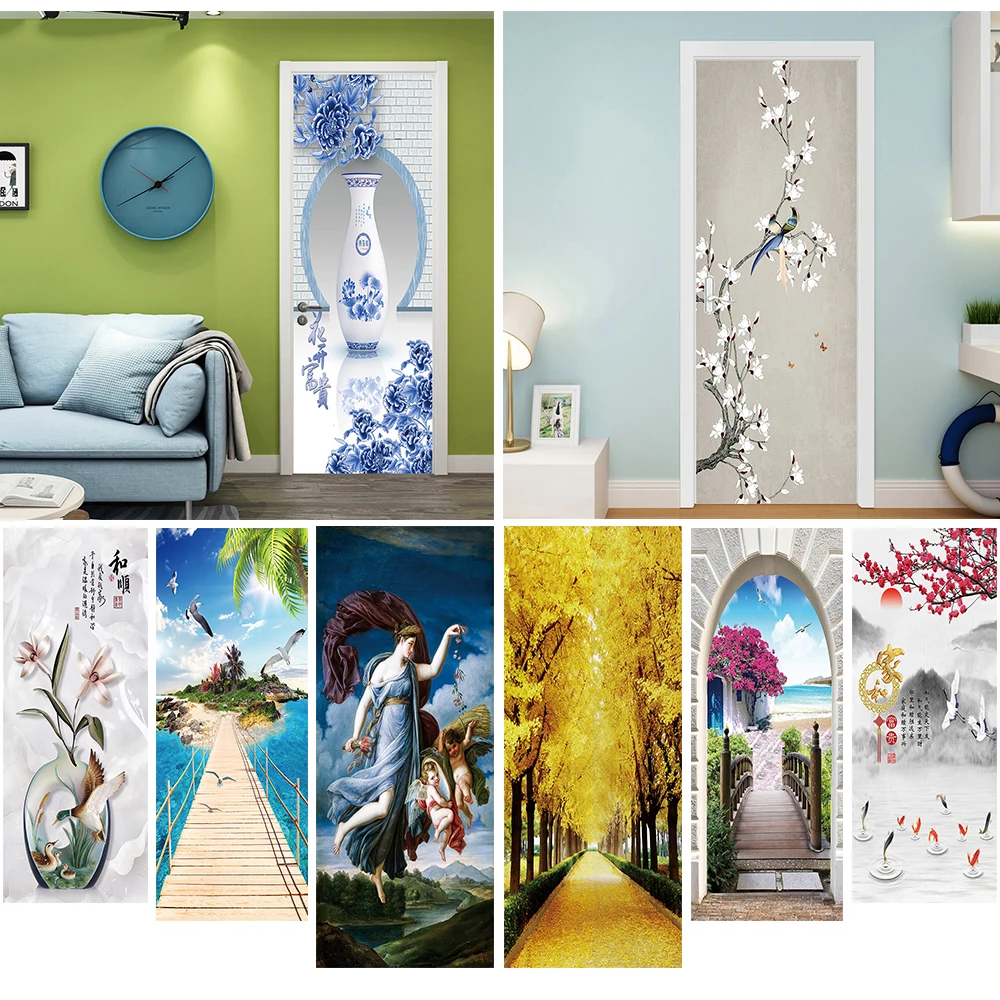 Самоклеящиеся водостойкие виниловые художественные обои 2 шт./компл. для