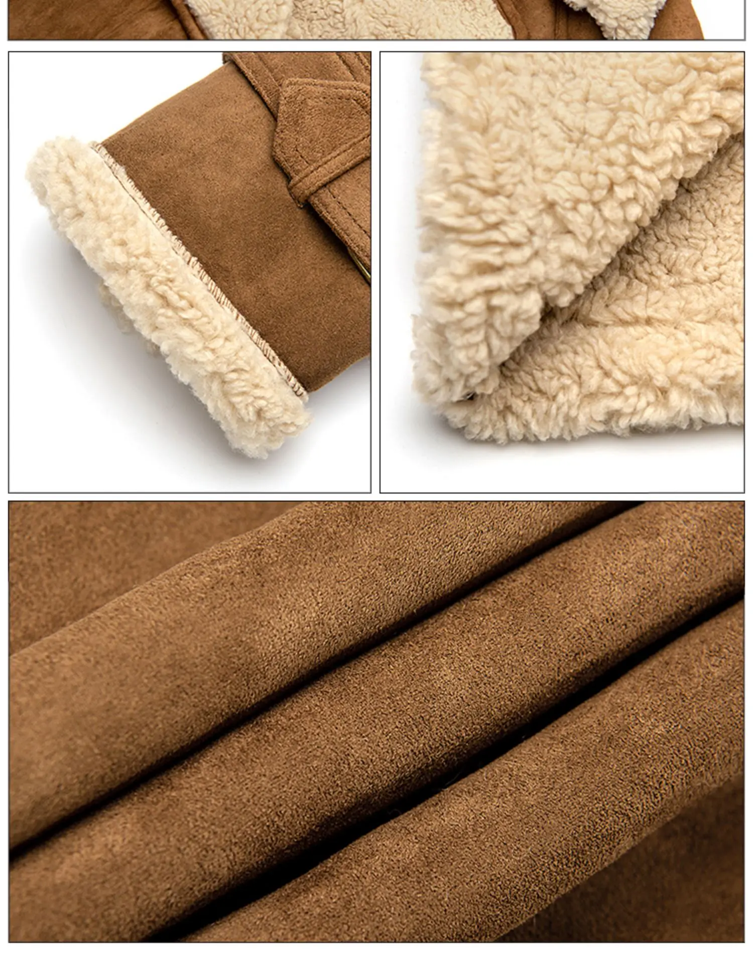 Зимнее меховое интегрированное длинное пальто синели женское замшевое средней