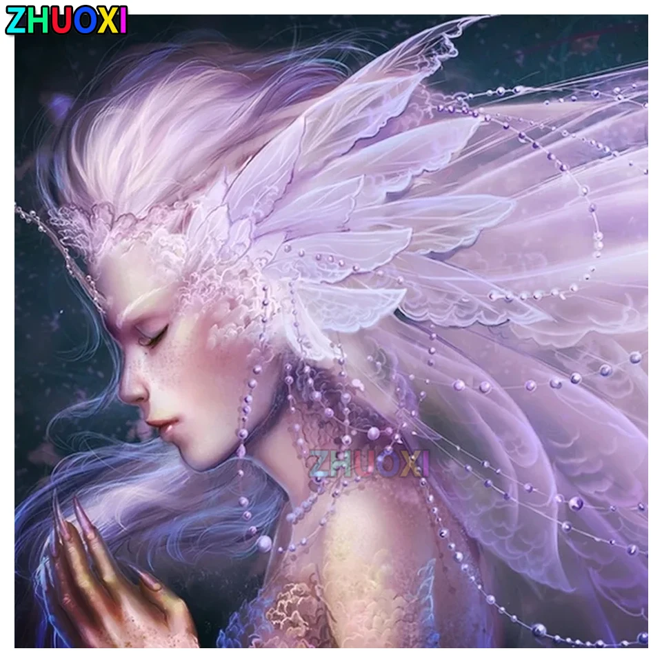

5D DIY diamond painting Angel Elf Girl 3D diamond embroidery puzzle crystal art cross stitch mosaic home decoration gift
