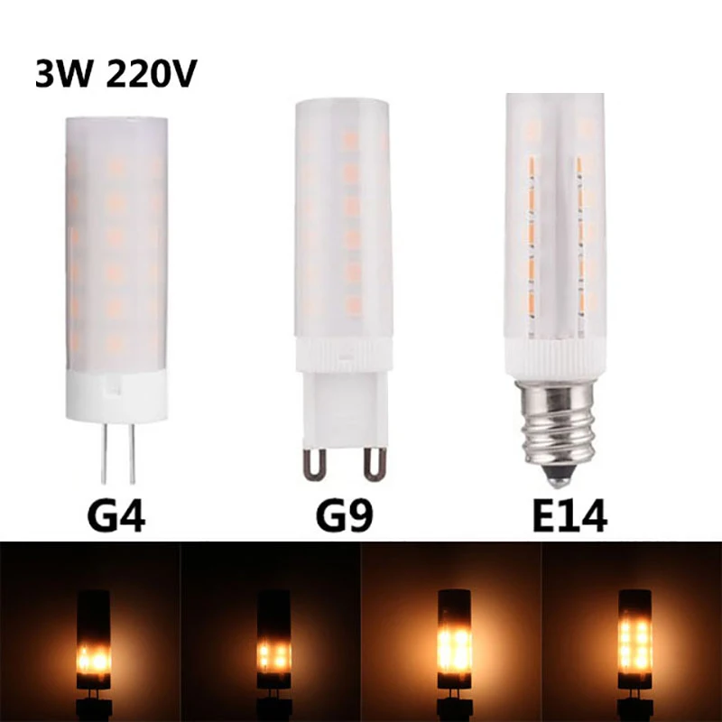LED Flicker Flame Light Bulb G4/G9/E14 Simulated Burn Fire Effect AC 100-265V |