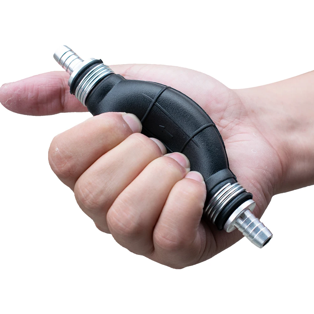 

6/8/10/12mm Manual Fuel Pump Line Hand Primer Bulb Petrol Diesel Liquid Oil Gas Water Tansfer Rubber Tube Aluminum For Car Boat