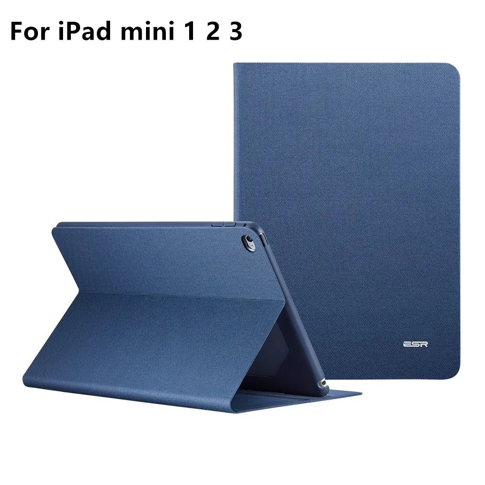 Full blue-Mini 1 2 3 Чехол ESR для iPad Mini 5 mini 4 3 2 1 чехол из ткани Оксфорд с трехслойной подставкой с функцией автоматического сна/пробуждения смарт-чехол для iPad Mini 5 - Цвет: Full blue-Mini 1 2 3
