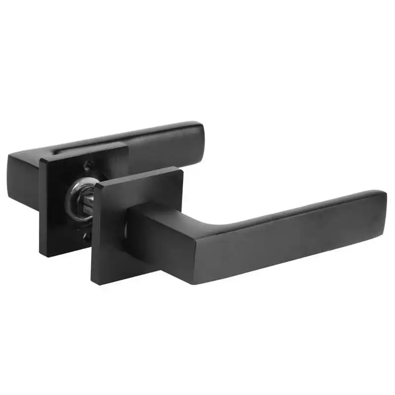 Набор черных дверных ручек бесшумные дверные ручки с замком для межкомнатных