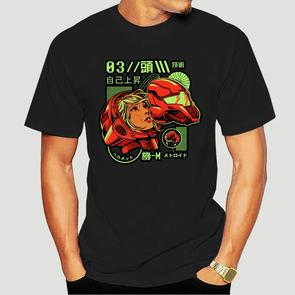 

O-Neck Metroid T Shirt Samus Aran EU Size Casual Digital Print Tee Tops Video Game Tshirt