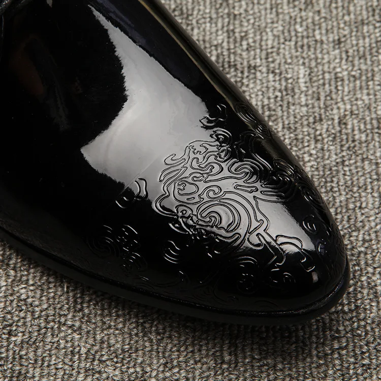 2019 новые черные деловые повседневные Модные трендовые мужские туфли с