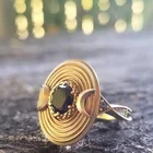 Новый стиль инкрустированное сапфировое кольцо Звезда Луна индивидуальное креативное банкетное кольцо Трендовое кольцо для вечеринки праздничное Подарочное кольцо