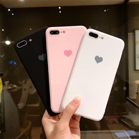 cartoon black matte cute heart shockproof bumper silicone phone case for iphone 7 8 plus 6s xr xs max 11 pro max tpu back cover
