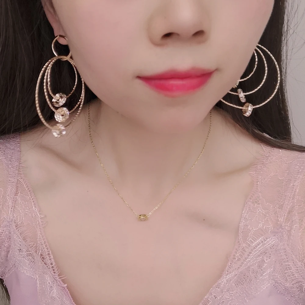 BLIJERY Fashion Multilayer Circles Drop Earring For Women Geometric Statement Boucles d'oreil Exaggerated Punk Earrings Gifts |