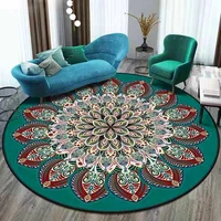 bohemian retro round rug mandala ethnic style living room bedroom hanging basket chair anti slip carpet bedside mat
