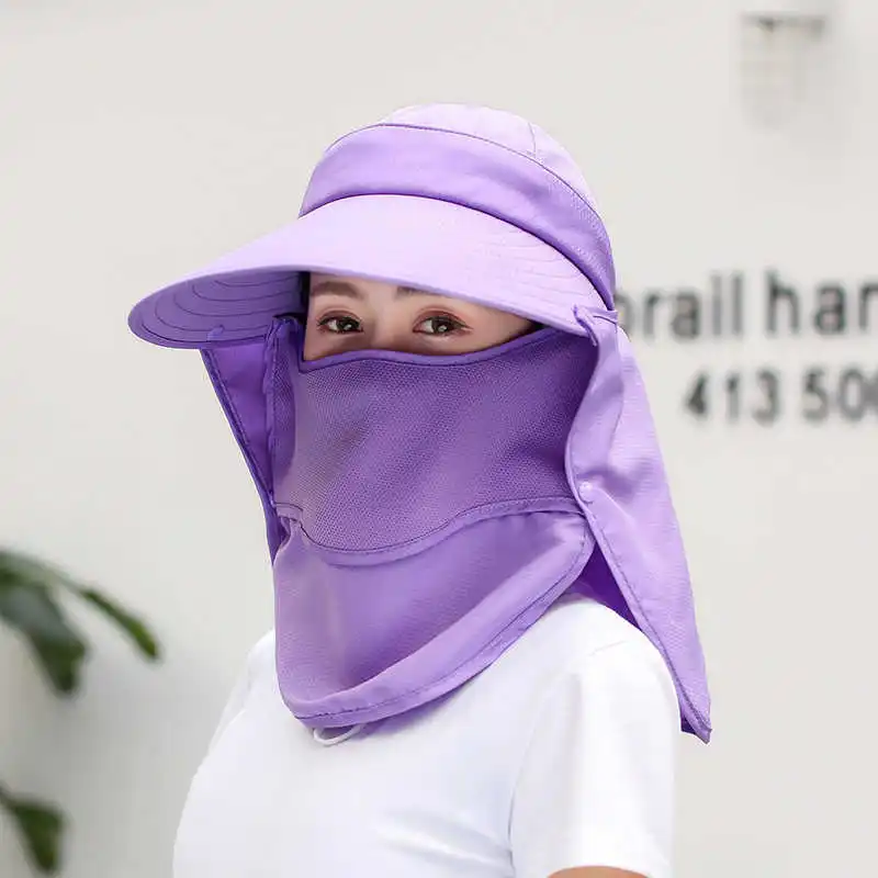 

Hat for Women UPF UV Protection Foldable Bucket Hats Sunscreen Cap Ponytail Hole Big Wide Brim Beach Caps Fishing Cycling