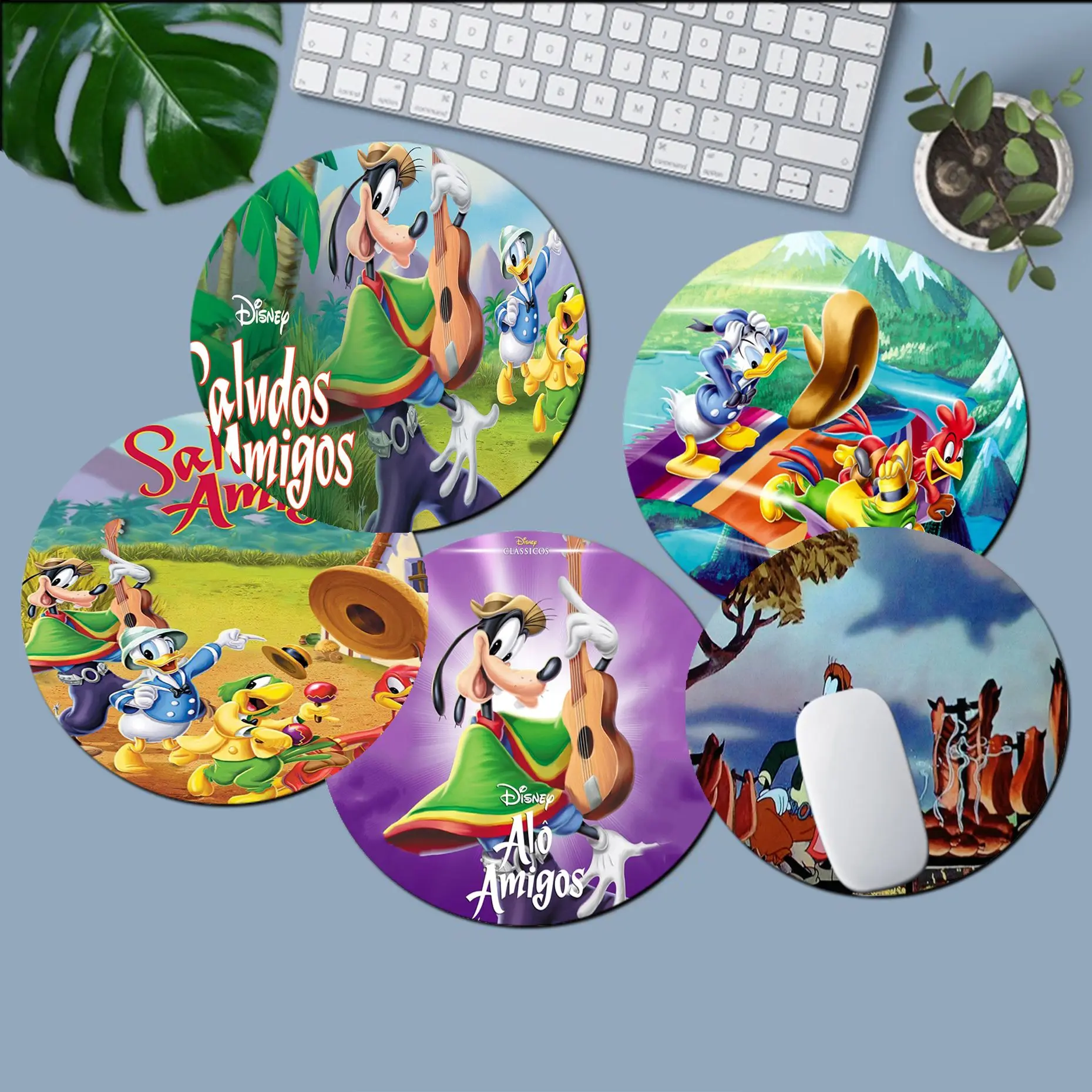 

New Designs Disney Saludos Amigos Unique Desktop Pad Game Lockedge Mousepad Anti-Slip Laptop PC Mice Pad Mat gaming Mousepad