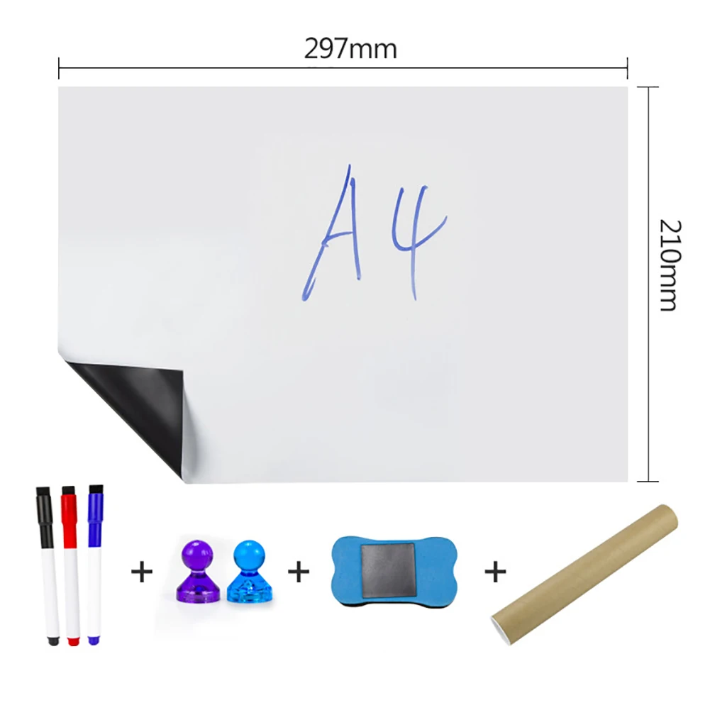 

Magnetic Whiteboard Reminder Fridge Refrigerator Sticker Family Message Board Bulletin Reusable Eraser Markers Home Office Memo