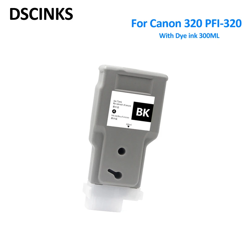 300ML PFI320 PFI-320 compatible Ink Cartridge for Canon TM200 TM205 TM300 TM305 200 205 300 305 printer with dye ink & Chip