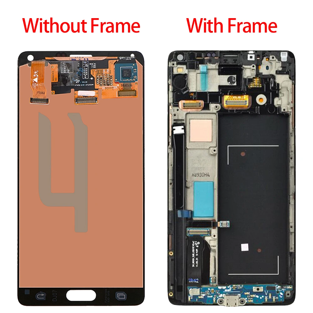 ЖК-дисплей 5 7 "для Samsung Galaxy Note 4 Note4 N910 N910C N910A N910F N910H AMOLED-экран с заменой ожога