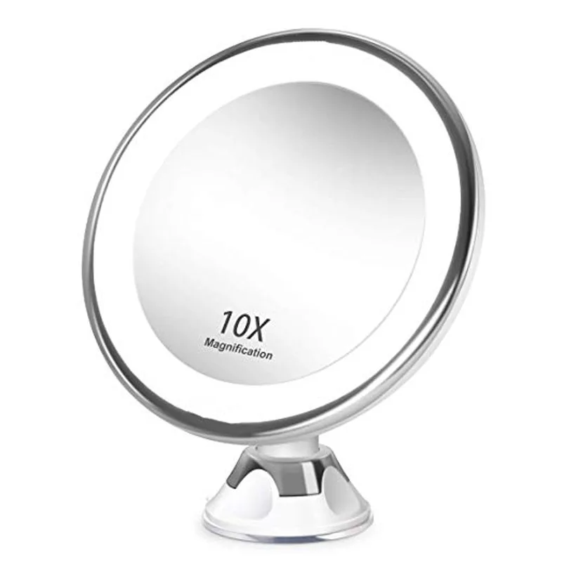 

360 Degree Rotatable Makeup Mirror With Led Light 10X Magnifying Glass Wall Bathroom Led Mirror Light Make Up Lamp Shinbeam