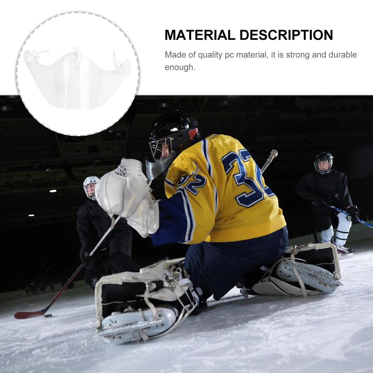 1Pc Hockey Protective Gear Goalie Helmet Neck Guard Protection Equipment |