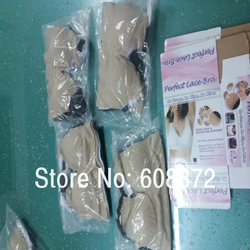 Wholesale Seamless Sexy Lace Genie Bra With Removable Pad 150pcs/Lot(3 Pcs A Bag) Free Shipping