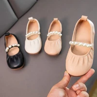 melario new pu leather childrens shoes pearl rhinestones shining kids princess shoes baby girls shoes for party and wedding