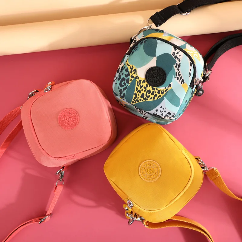 

Fashion Ladies Canvas Waist Bag Classic Solid Color Printed Handbag Small Messenger Shoulder Phone Card Case Wallet Sac