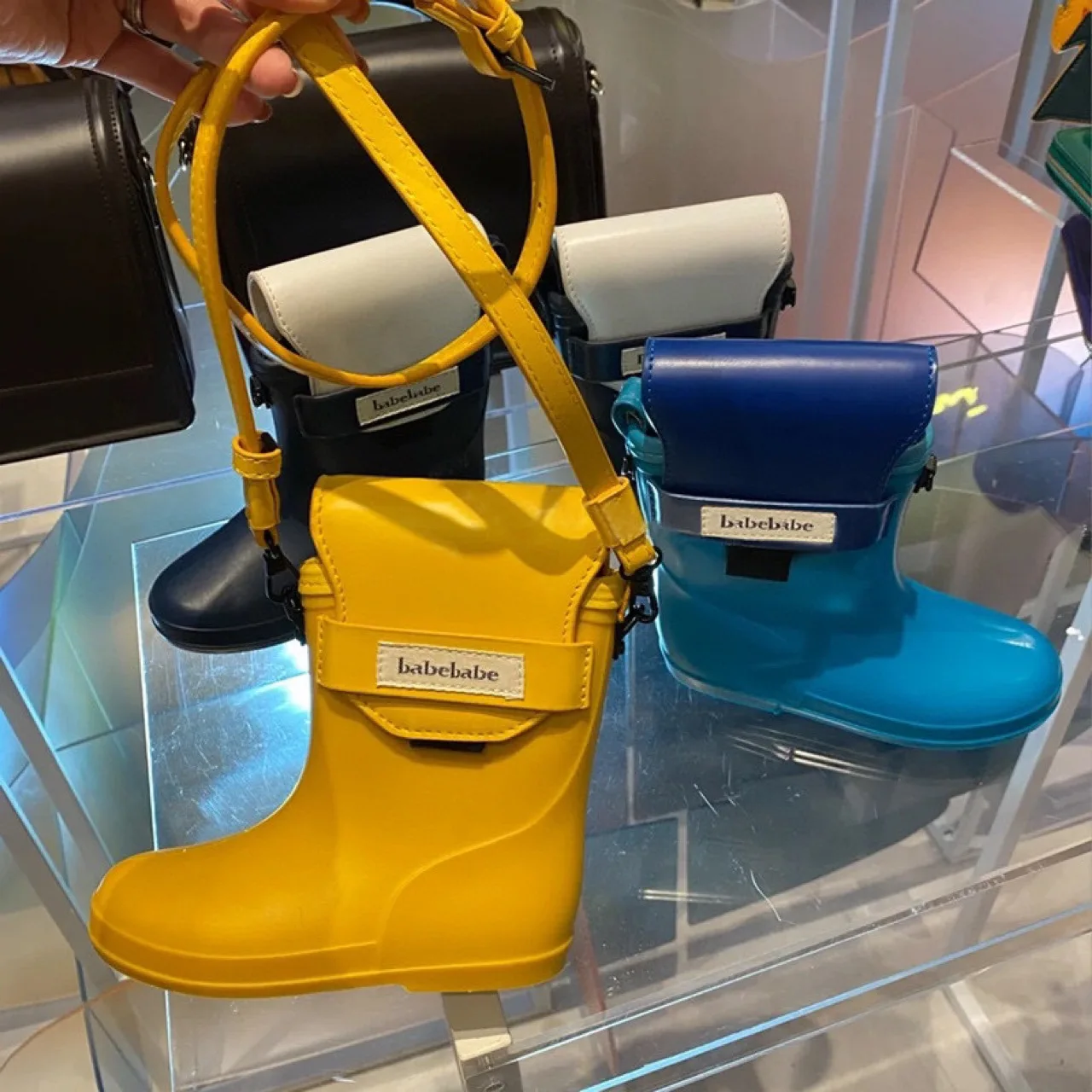 

2021 New Rain Boots Crossbody Shoulder Bag Woman Tote Cute Funny Cartoon Mobile Phone Bag Trendy Female Coin Purse Small Handbag