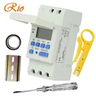 Цифровой таймер питания с ЖК-дисплеем, программируемое реле времени 25 А 16 А