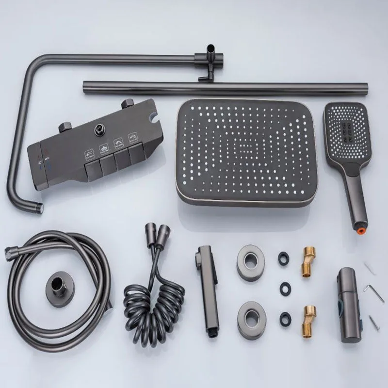 piano keys bathroom shower system wall mounted grey piano shower faucet set with tub spout four function piano bathtub faucet free global shipping