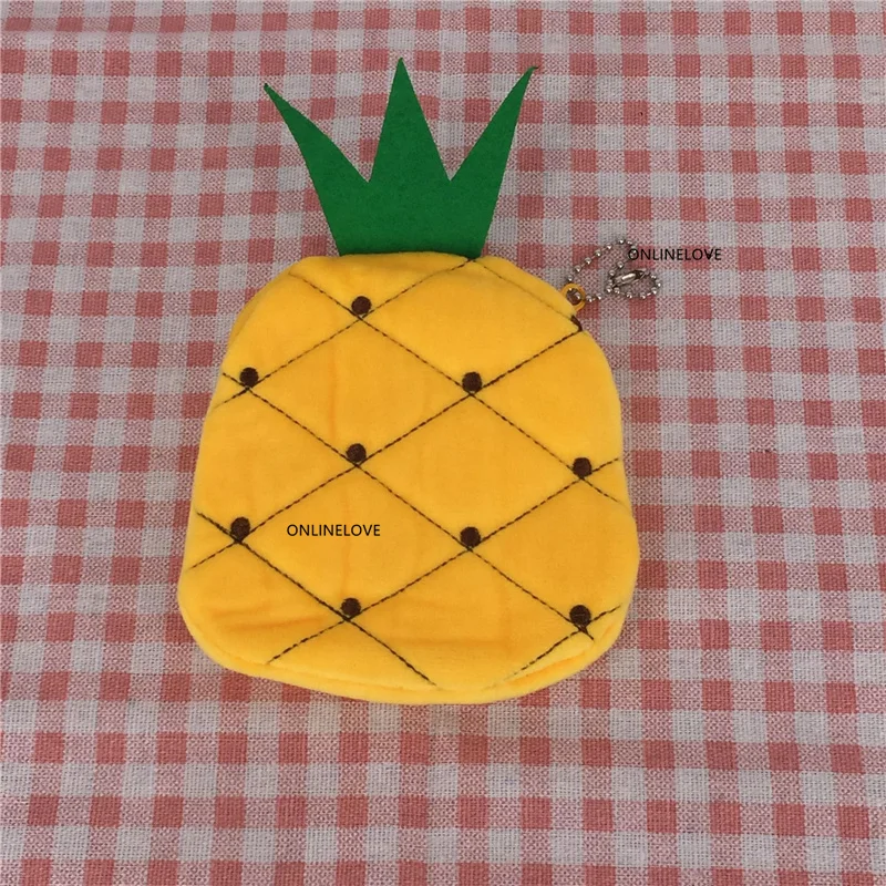 Плюшевая сумка с изображением фруктов ананасов 8 см 11 искусственная карманная