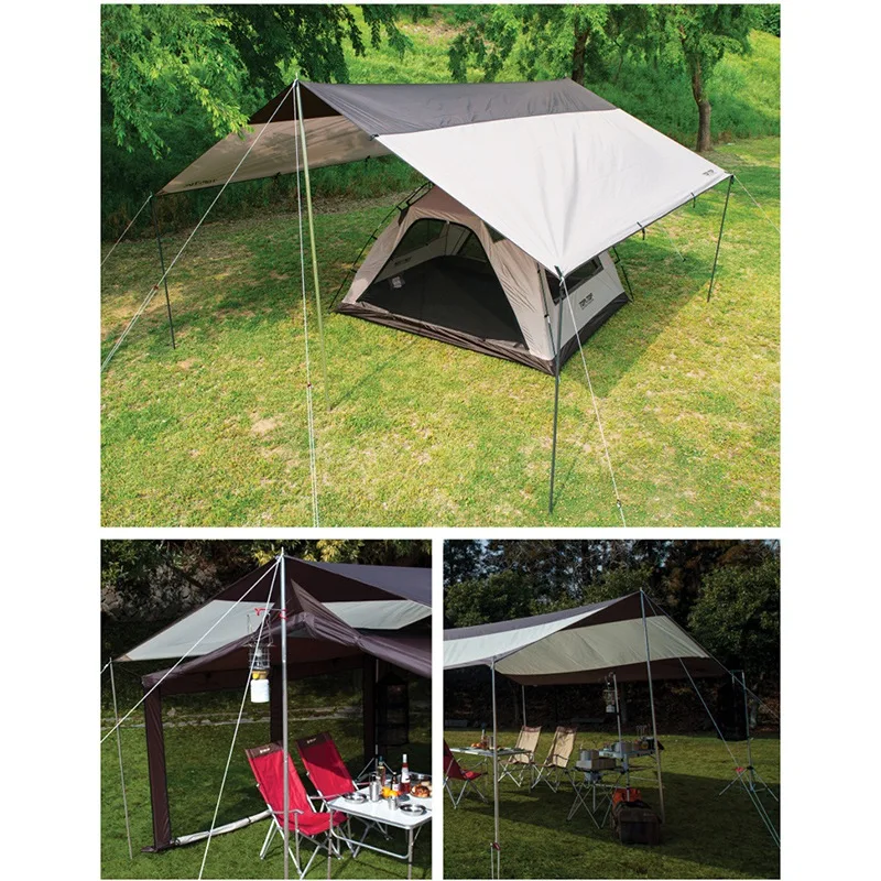 

2.8M Outdoor Camping Folding Awning Rod Foldable Tent Pole Support Stand Pole Sun Shelter Tarp Sticks Tent Accessories