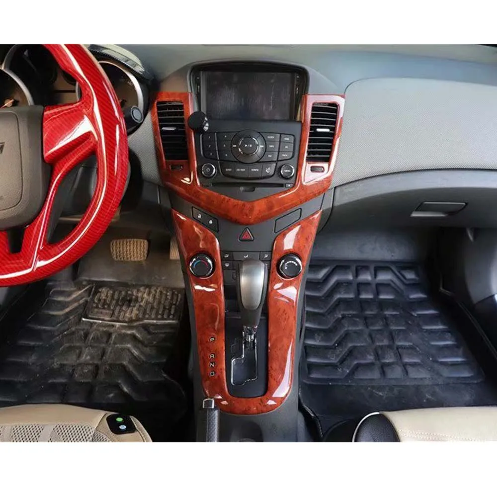 

For Chevrolet Cruze 2009-2013 2015 AT Car Central Console Decoration Cover Stickers Gear Shift Panel Frame Car Trim Accessories
