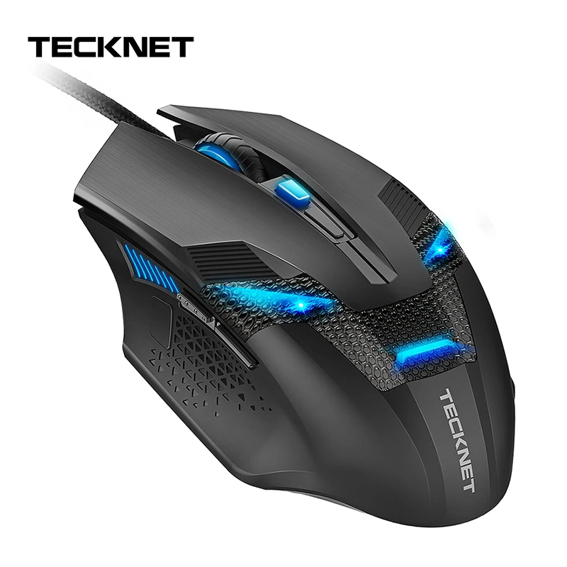 Оптическая игровая мышь TeckNet 2000 dpi регулируемая Проводная эргономичная USB 2 0 для