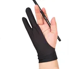 Перчатки для рисования, черные перчатки с 2 пальцами, для рисования скетчей, масляной живописи, цифрового планшета, перчатка для письма для студентов