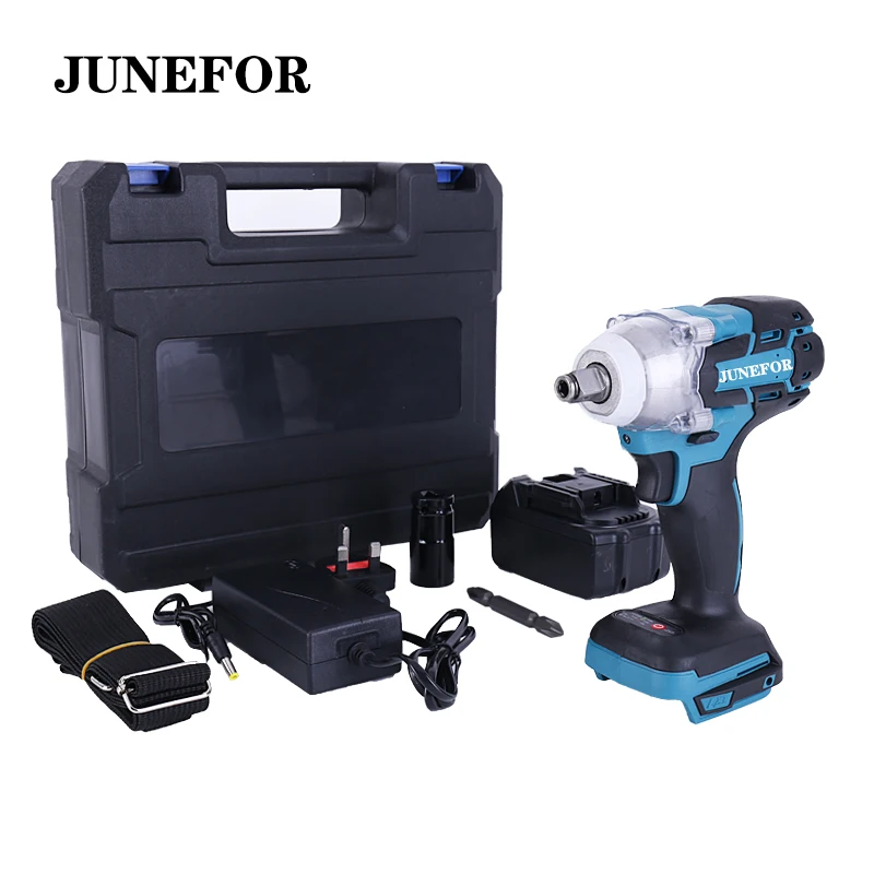 

18V 520Nm Electric Brushless Impact Wrench Rechargeable 1/2 Socket Cordless Wrench Power Tool Adapt to Makita 18V Battery