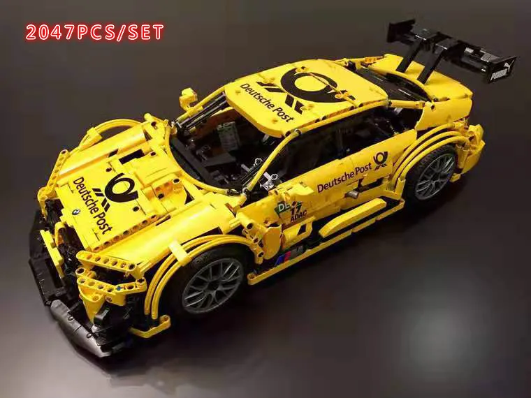 MOC Technic M4 спортивные автомобили автомобиль Радиоуправляемый двигатель функция