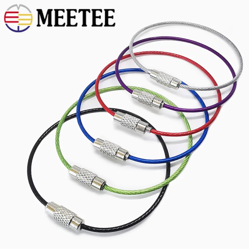 20/50 шт. 15 см цветное кольцо Meetee из нержавеющей стали Пряжка для ключей брелок