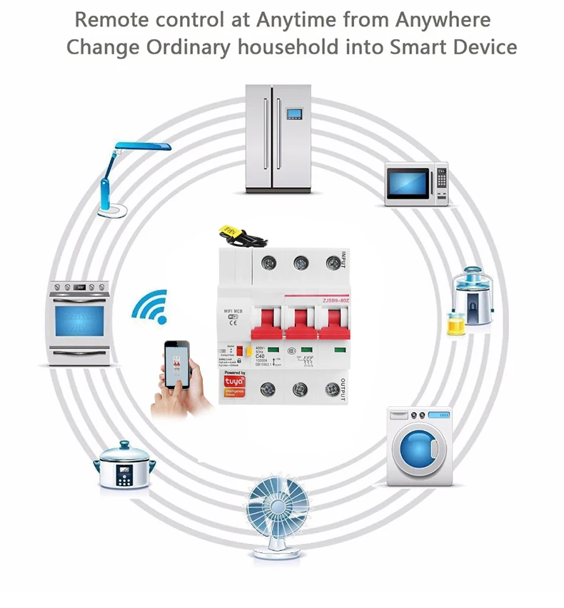 Умный выключатель Tuya 40A