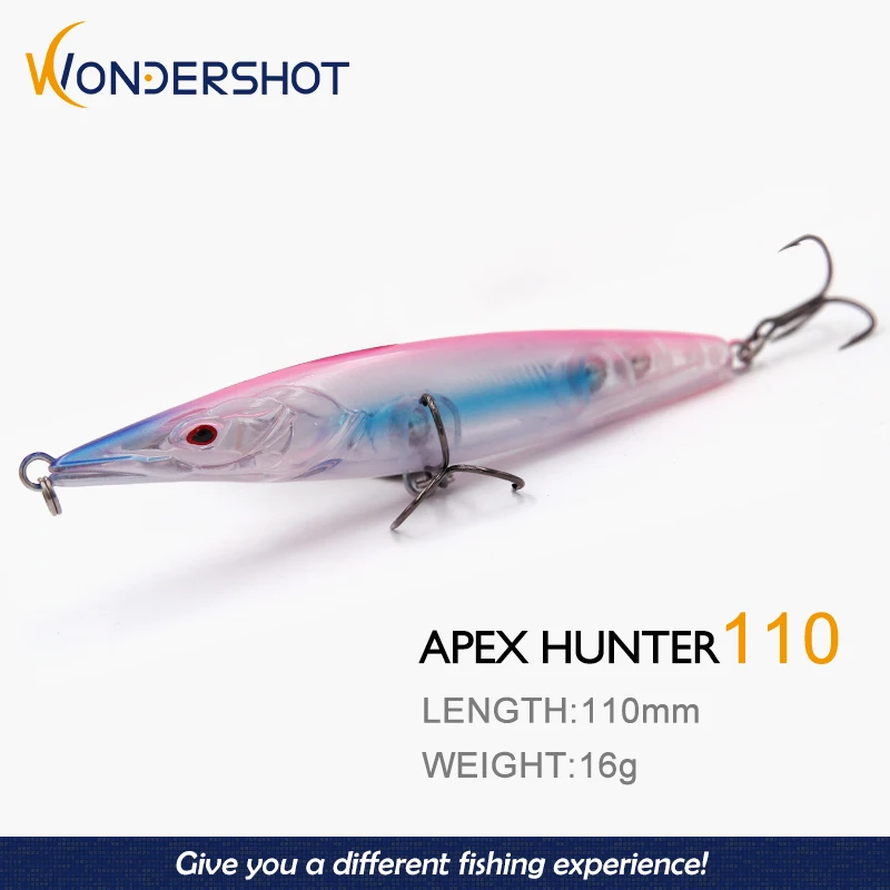 Wondershot D06 110 мм 16 г длинный карандаш для литья topwater StickBait воблеры приманка плавающая