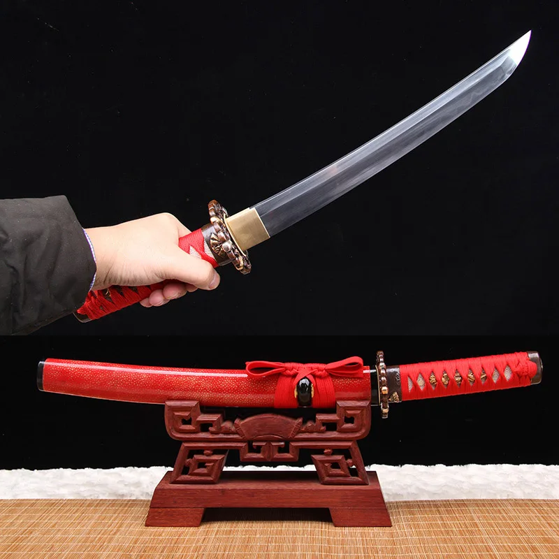 

Japanese Katanas Hand-Forged Honsanmai Lamination Clay Tempered Blade Real Practice Swords Handmade Warrior Catana