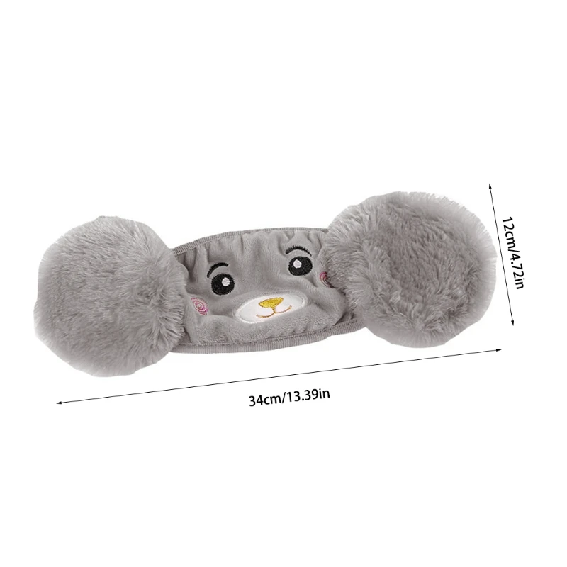 

Adult Women Winter Cute Cartoon 2 in 1 Mouth Mask Earmuff Windproof Warm Face Ear Cover Cycling Hiking Camping Mask