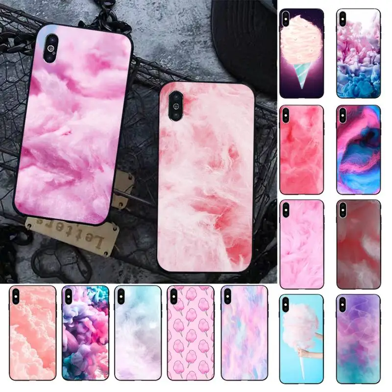 

Cotton candy Phone Case for iPhone 13 11 12 pro XS MAX 8 7 6 6S Plus X 5S SE 2020 XR cover