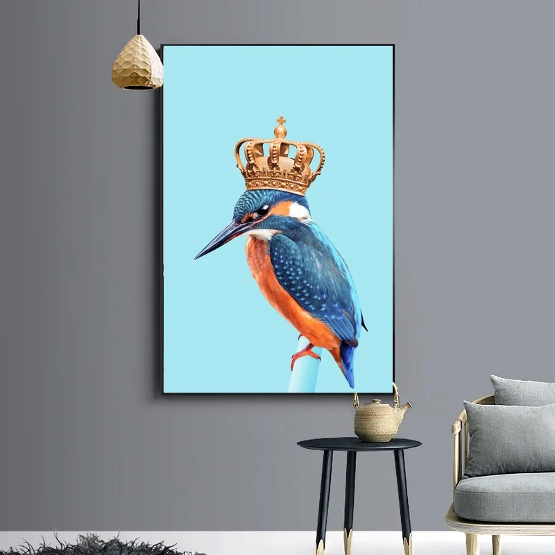 Художественный постер Kingfisher на холсте картина живопись домашний декор|Рисование