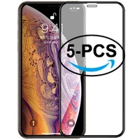 5pcs full cover tempered glass for 11 pro max proof screen protector film for xr xs max x 7 8 plus glass